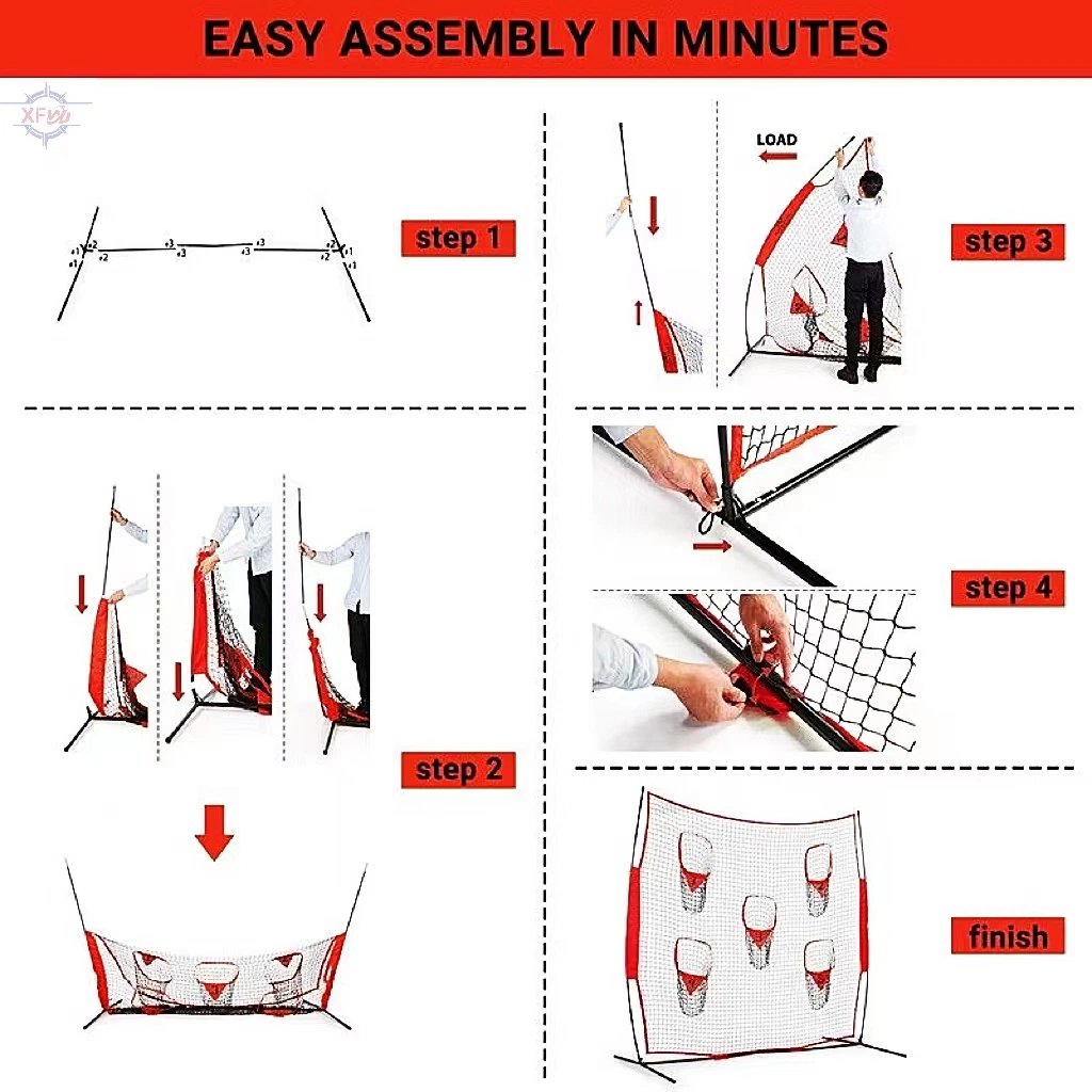 Professional Soccer Training Goal Football Exercise Practice Nets Equipment with 5 Pockets